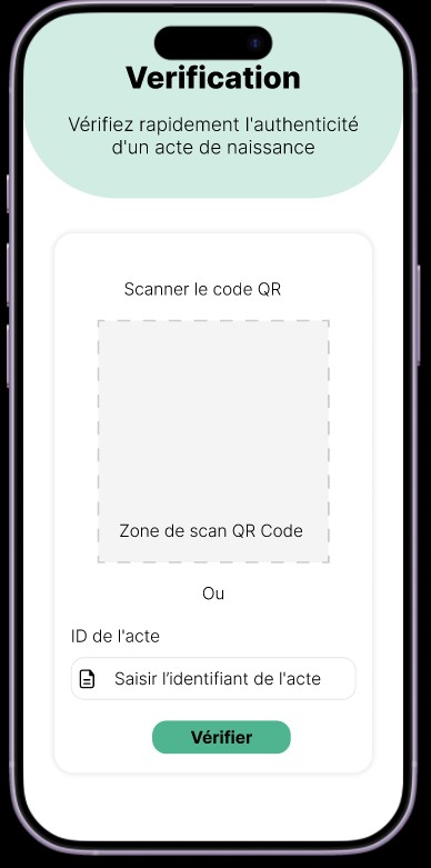 Maquette portail de verification
